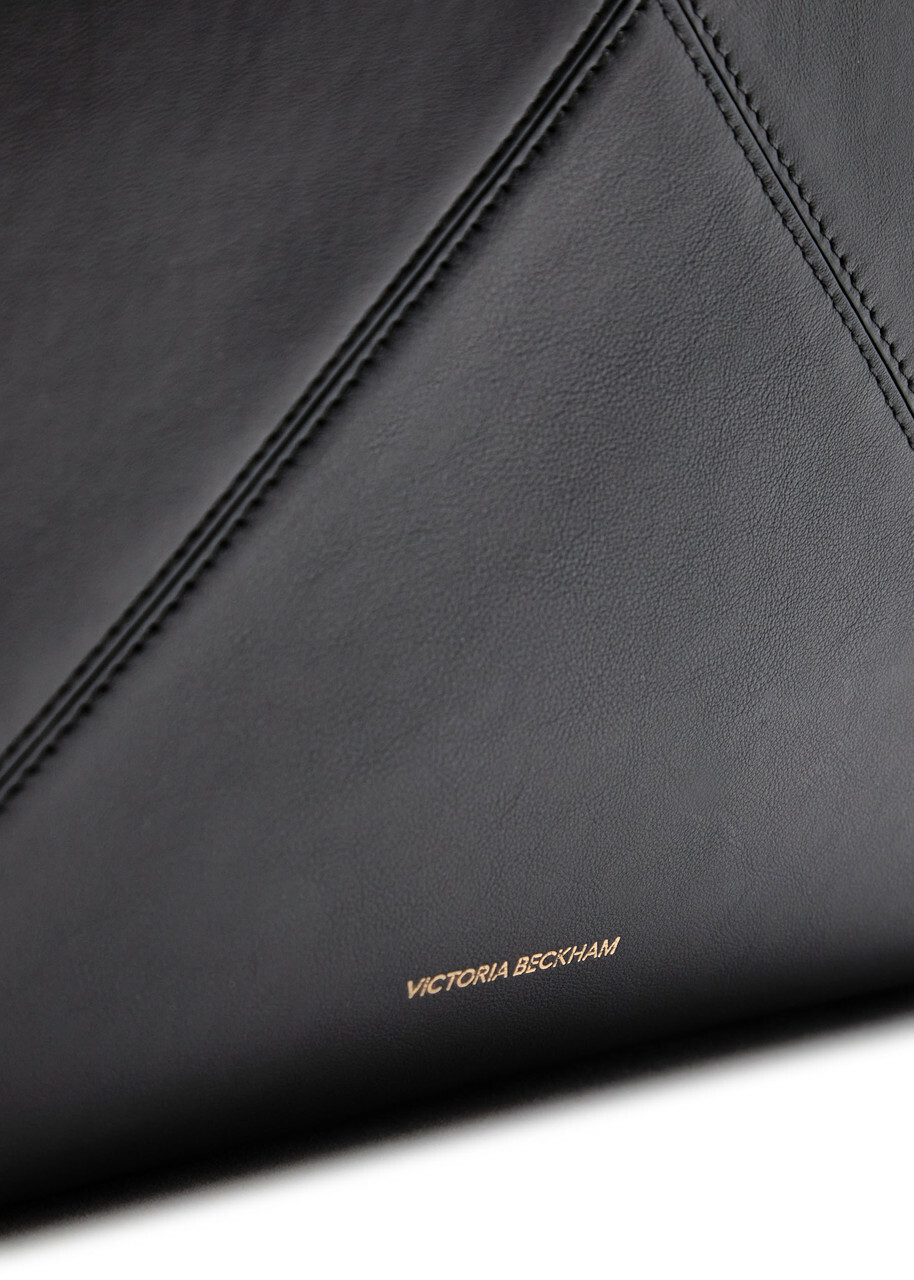 Victoria Beckham Victoria Small Panelled Leather Tote - Black - One Size
