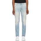 Nudie Jeans Blue Faded Lean Dean Jeans