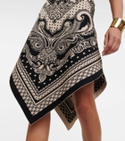 Balmain Paisley jacquard halterneck midi dress