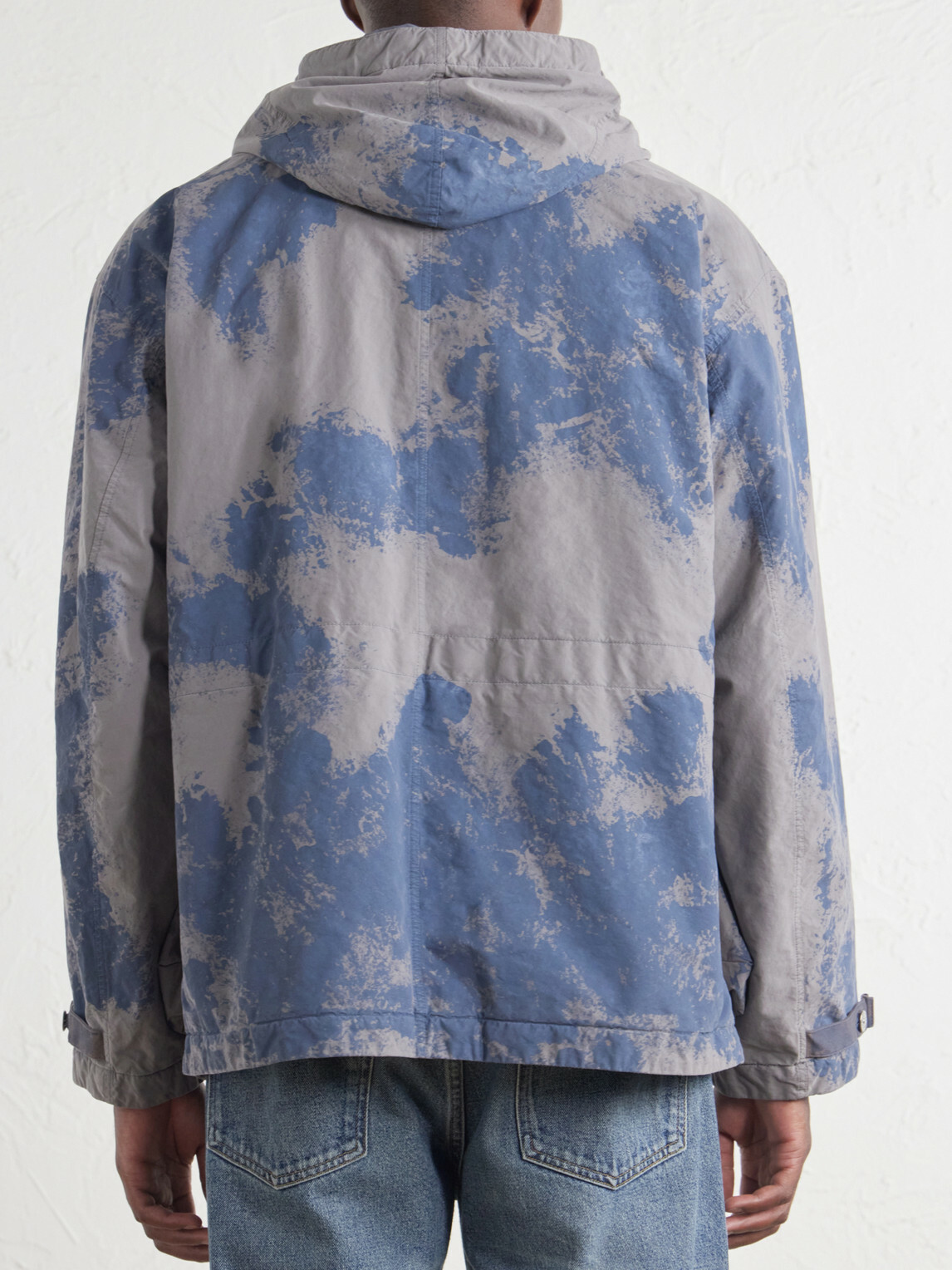 Stone Island - Garment-Dyed Paint-Splattered Shell Hooded Parka - Gray