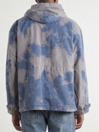 Stone Island - Garment-Dyed Paint-Splattered Shell Hooded Parka - Gray