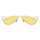 Gentle Monster Silver and Yellow Kujo Sunglasses