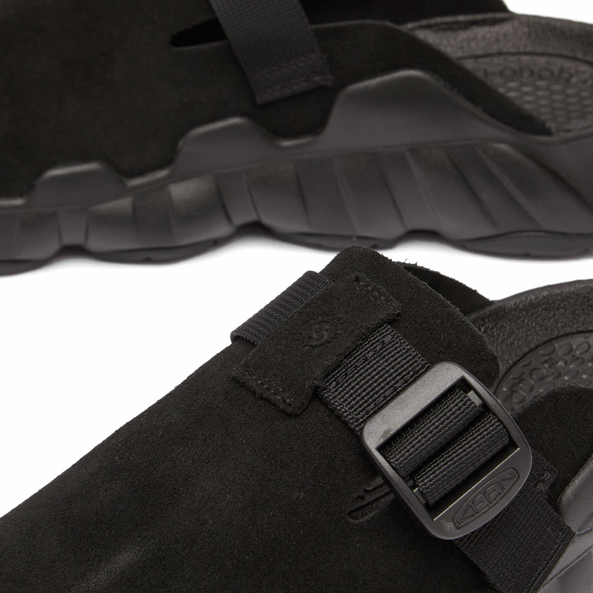 Keen Men's Hyperport Leather Clog in Black/Black