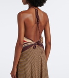 SIR Cooper printed halterneck top