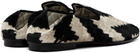 TOM FORD Black & Off-White Jacquard Velvet Steven Loafers