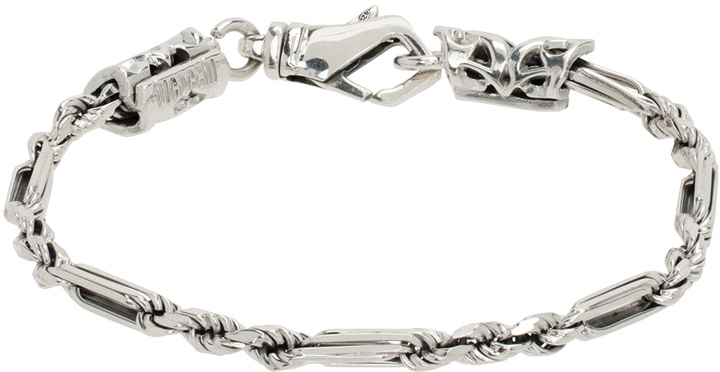 Photo: Emanuele Bicocchi Silver Figaro Rope Chain Bracelet