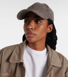 The Row Caspian silk, linen, and wool baseball cap