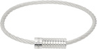 Le Gramme Silver Pyramid Guilloché Cable 'Le 9g' Bracelet