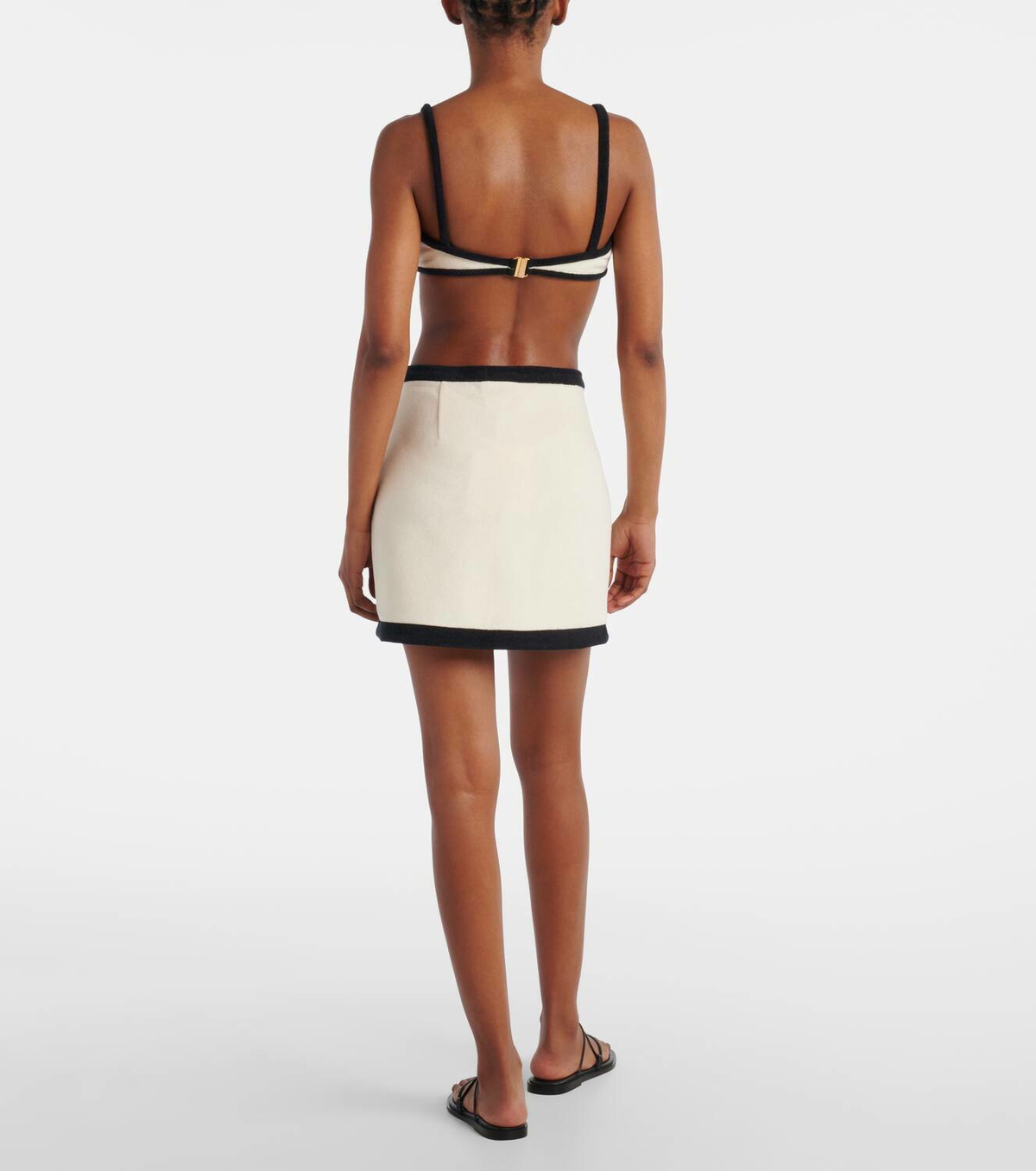Adriana Degreas Cotton-blend terry bikini top