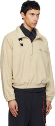 Song for the Mute Beige Zip Funnel Sweatshirt