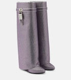Givenchy Shark Lock Strass knee-high boots