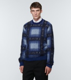 Amiri - Plaid mohair-blend sweater