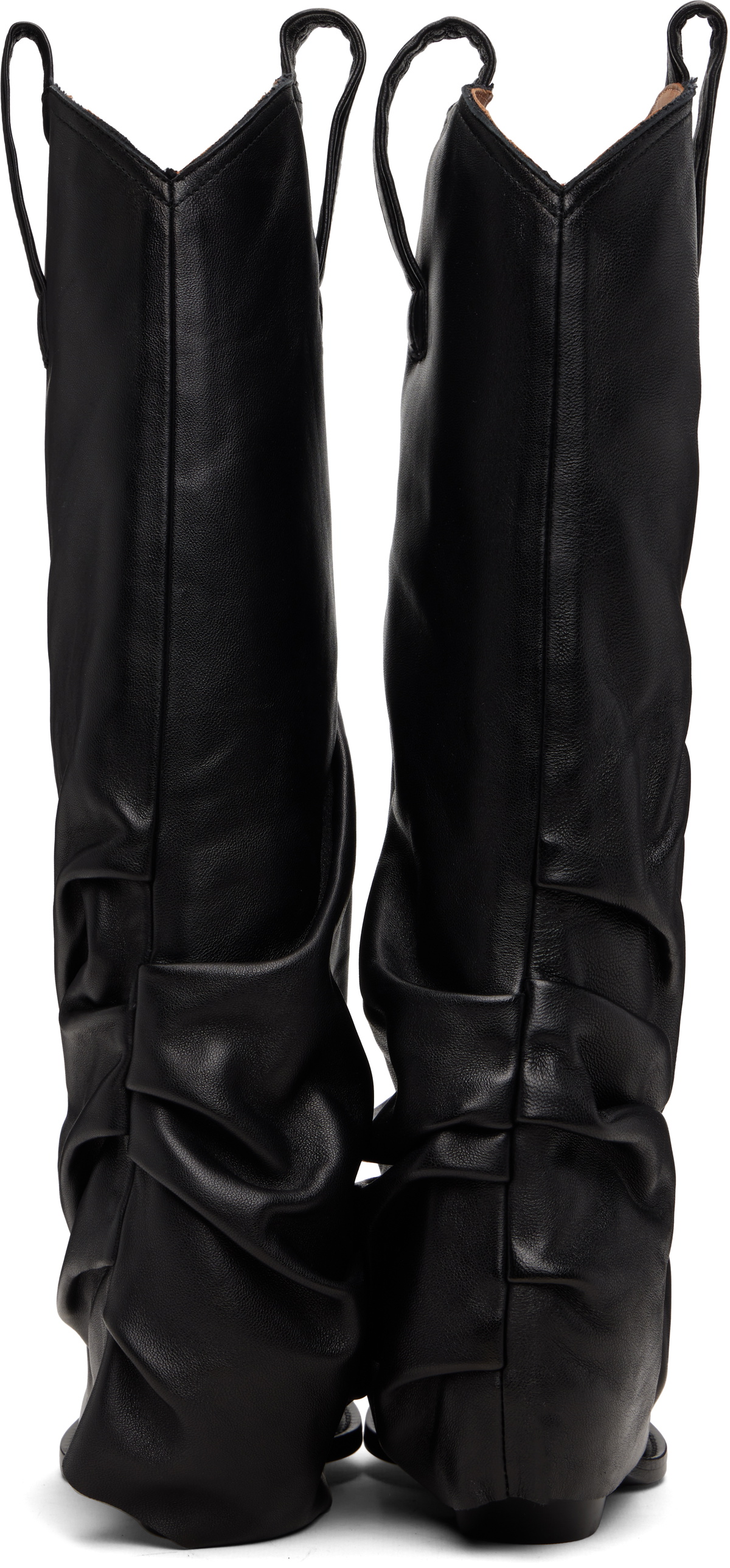R13 Black Sleeve Mid Cowboy Boots