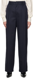 We11done Navy Wide-Leg Trousers