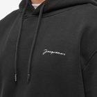 Jacquemus Men's Logo Popover Hoody in Black