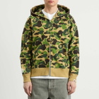 A Bathing Ape Men's ABC Camo 2nd Ape Zip Hoodie in Green