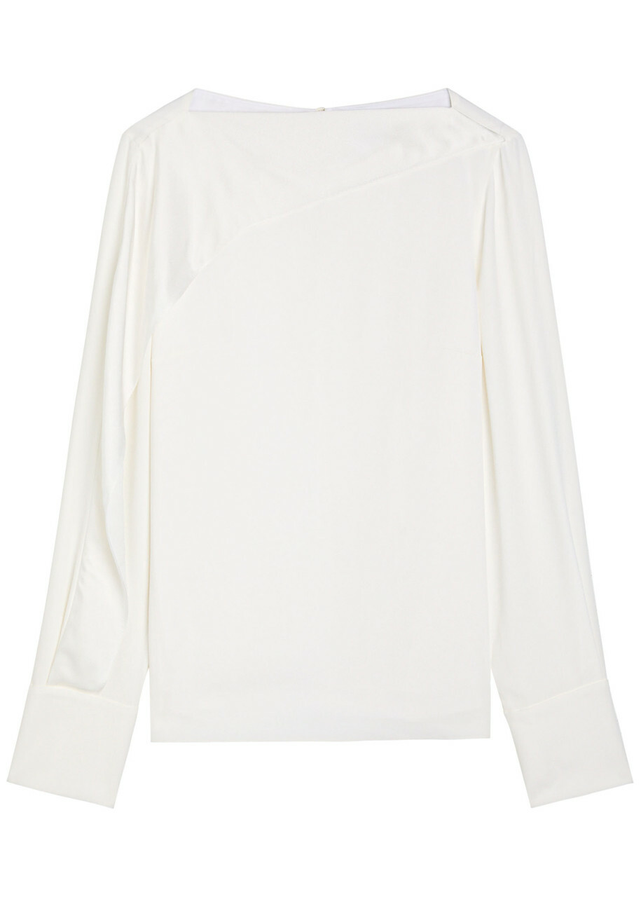 Erdem Draped Crepe top Ivory