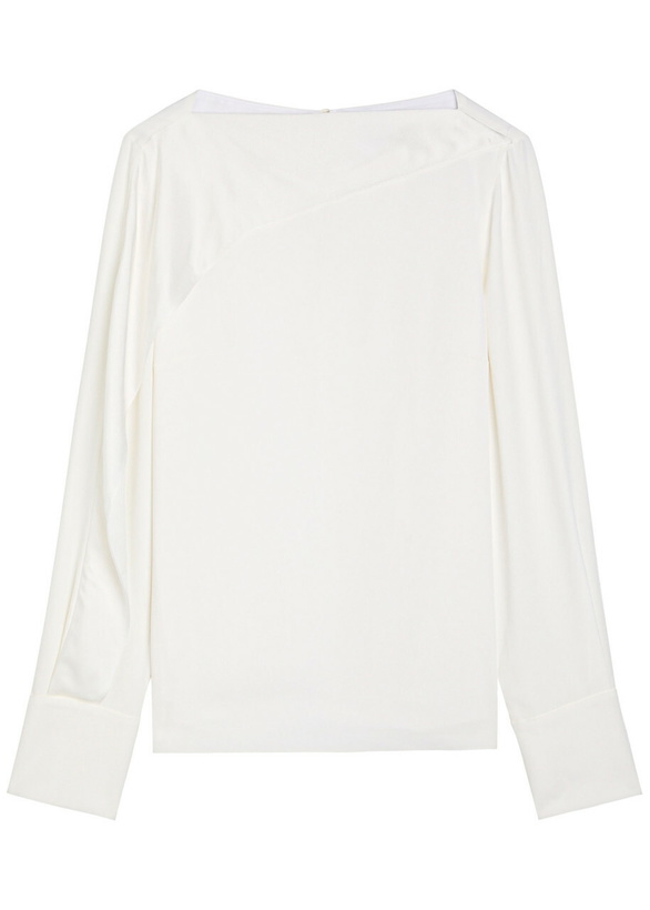 Photo: Erdem Draped Crepe top Ivory