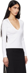FLORE FLORE White Dewi Longsleeve T-shirt