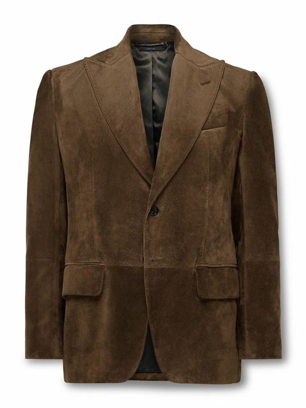 Photo: TOM FORD - Suede Blazer - Brown