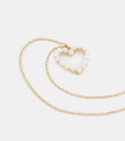 Sophie Bille Brahe Pearl Heart 14kt gold pendant necklace with pearls