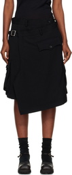 Comme des Garçons Homme Plus Black Wool Thick Gabardine Shorts