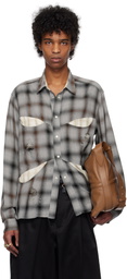 Khoki Gray Vintage-Effect Shirt