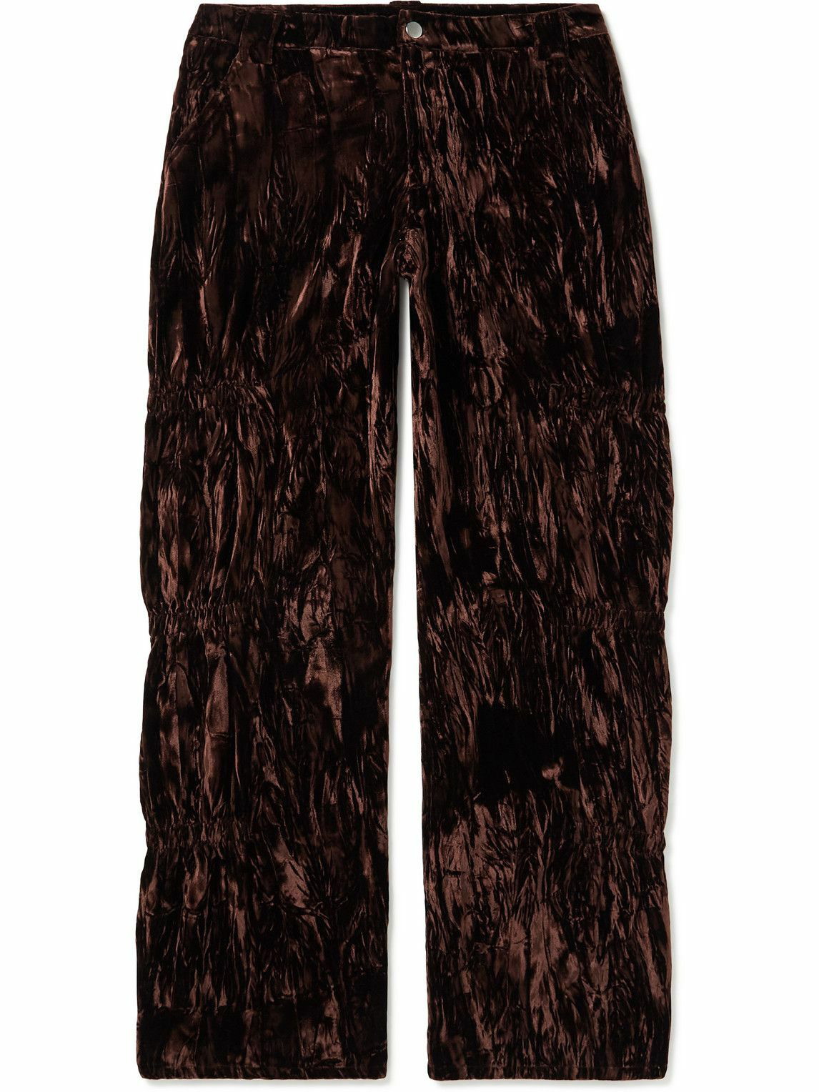 Wide Leg Velvet Trousers