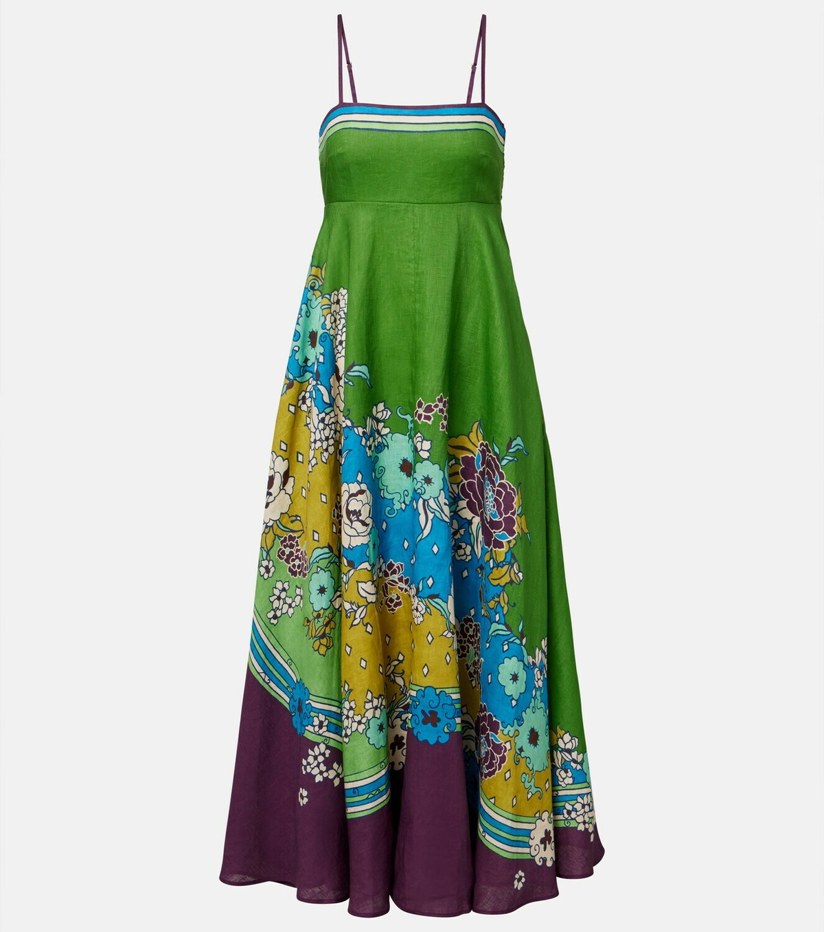 Alémais Nanci printed linen maxi dress