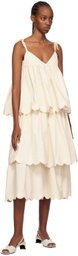 Le Petit Trou Off-White Frida Midi Skirt