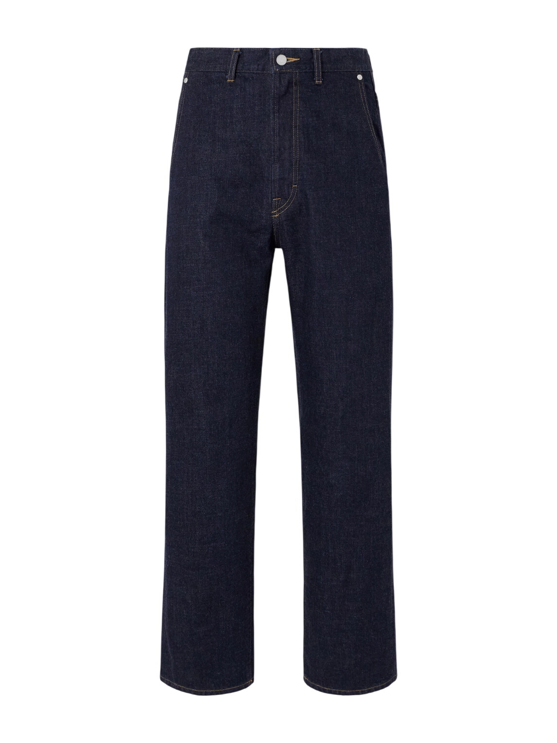 YOKE Black Laser Processed Wide-Leg Buggy Jeans YOKE