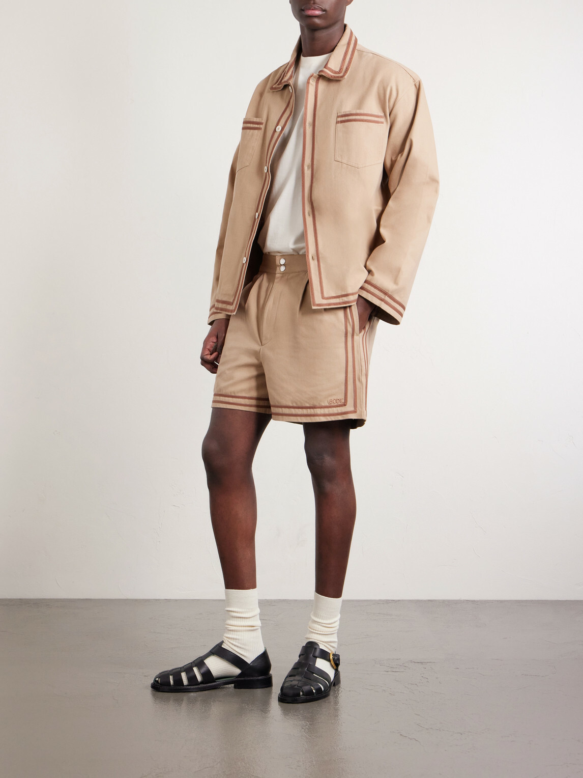 BODE - Canteen Cotton-Twill Overshirt - Neutrals