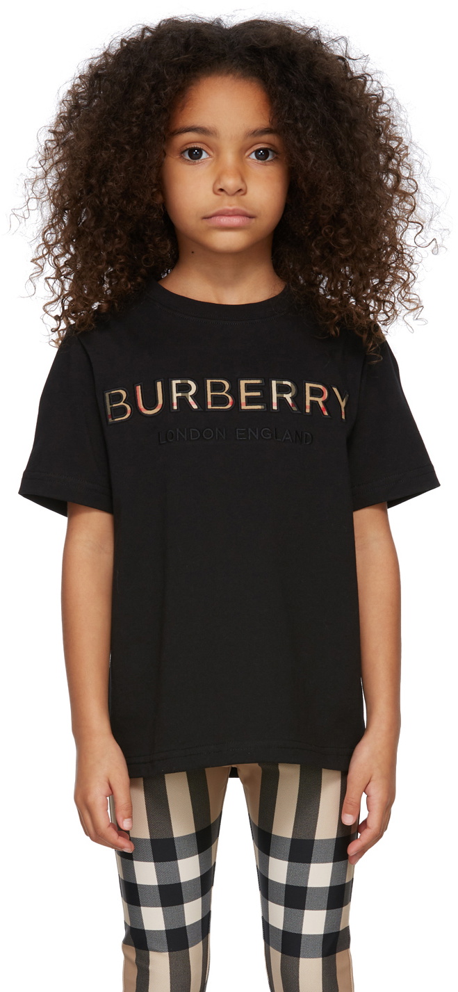 Burberry embroidered outlet logo t shirt