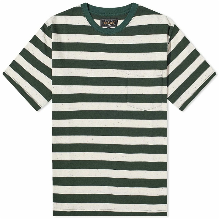Photo: Beams Plus Men's Bold Stripe T-Shirt in Green
