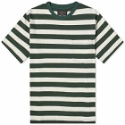 Beams Plus Men's Bold Stripe T-Shirt in Green