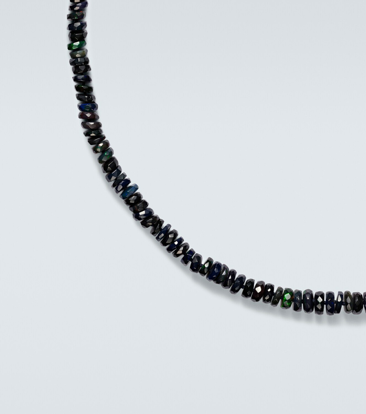 Ileana Makri 9kt white gold beaded necklace with opals