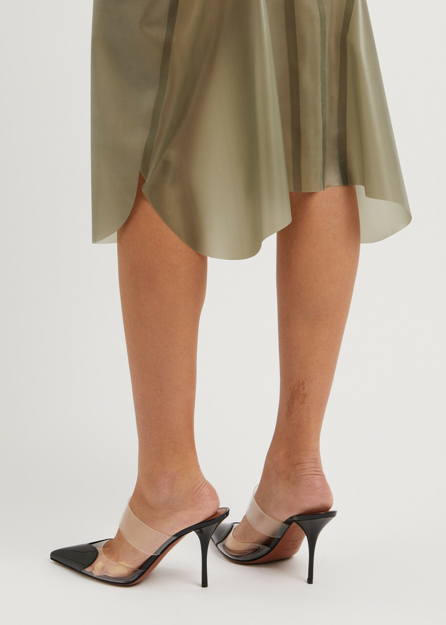 ALAIA PRINTED MIDI SKIRT スカート Alaïa Printed Sheer Latex Midi Skirt Grey ALAÏA
