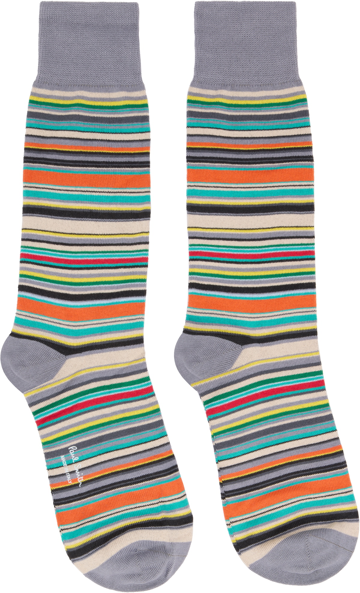 Paul Smith Six-Pack Multicolor 'Signature Stripe' Socks