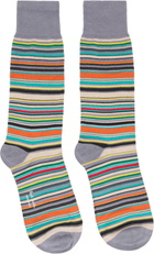 Paul Smith Six-Pack Multicolor 'Signature Stripe' Socks