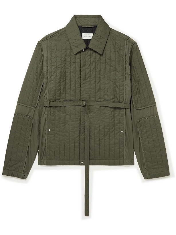Photo: Craig Green - Belted Quilted Ripstop Jacket - Green