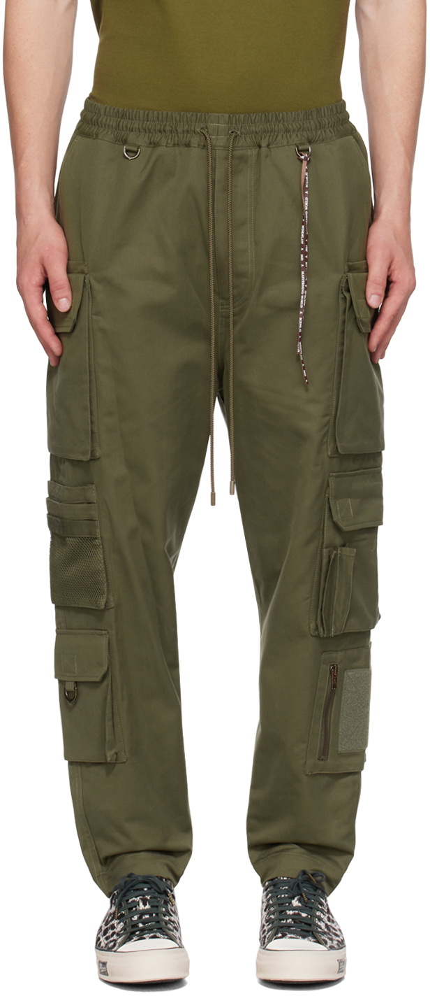 mastermind WORLD Khaki Embroidered Cargo Pants MASTERMIND WORLD
