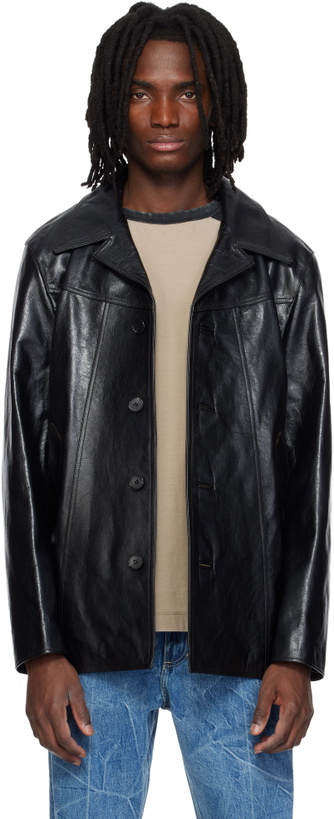 Photo: MMIC Black Boulevard Leather Coat