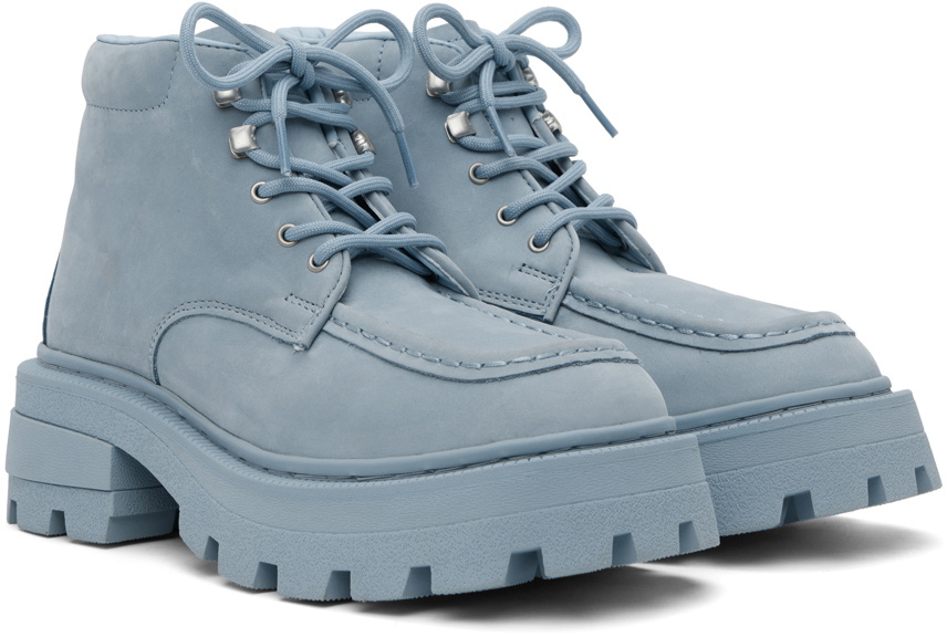 Eytys Blue Tribeca Lace-Up Boots Eytys