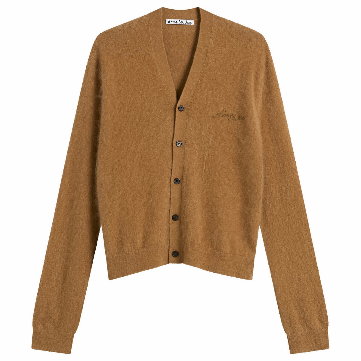 Acne Studios Men's Plush Cardigan in Almond Brown