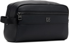 Hugo Black Polished Logo Wash Pouch