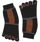 Fendi - Logo-Intarsia Colour-Block Stretch-Knit Socks - Black