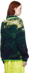 Conner Ives Green Zip Sweater