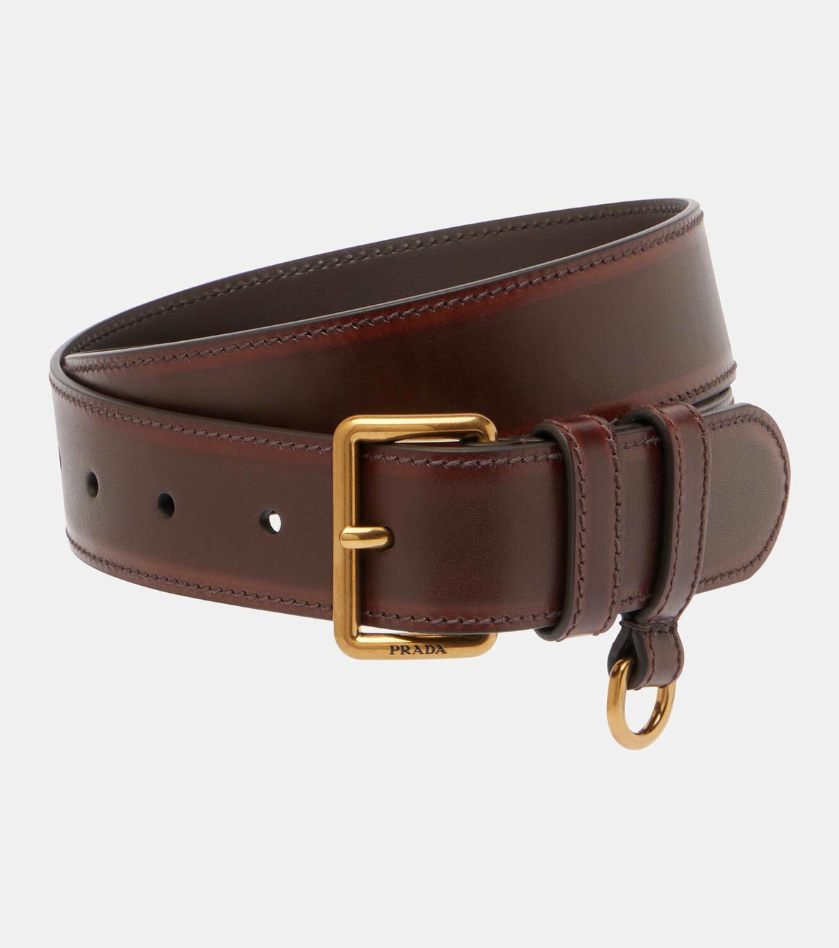 NEW Prada Brown Leather Belt Belt Prada Brown size 75 cm in Suede - 40431593 main image 4