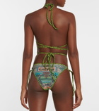 Jean Paul Gaultier - Printed wrap-tie bikini top