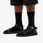 Moncler Men's Flavia Buckle Sandals in Black